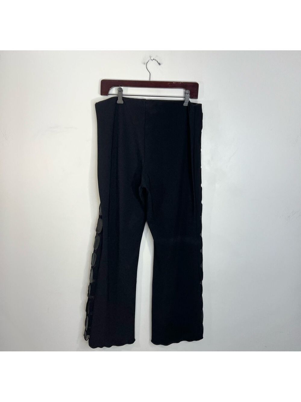 Vtg Joseph Ribkoff 70s 80s union made black cropped straight applique pants 14 - Picture 4 of 12
